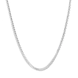Gargantilla tennis de oro blanco con diamantes - Imagen 2
