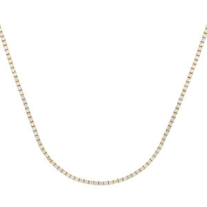 Gargantilla tennis de oro amarillo con diamantes