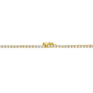 Gargantilla tennis de oro amarillo con diamantes - Imagen 3