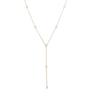 Gargantilla con colgante de oro amarillo con diamantes