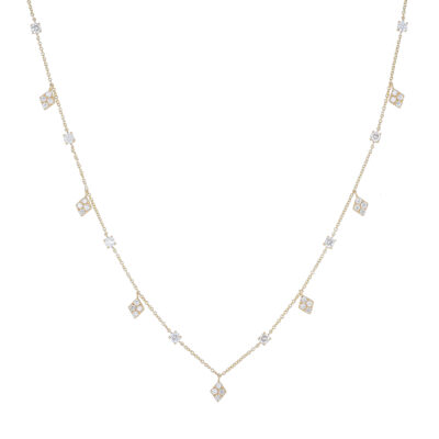Gargantilla charms de oro amarillo con diamantes