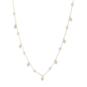 Gargantilla charms de oro amarillo con diamantes - Imagen 2