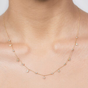 Gargantilla charms de oro amarillo con diamantes - Imagen 3