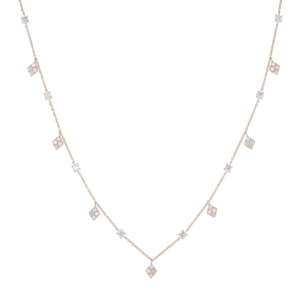 Gargantilla charms de oro rosa con diamantes