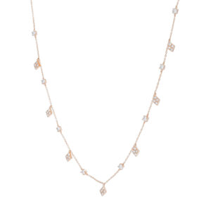 Gargantilla charms de oro rosa con diamantes - Imagen 2