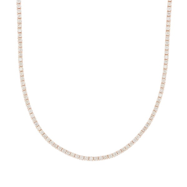 Gargantilla tennis de oro amarillo con diamantes