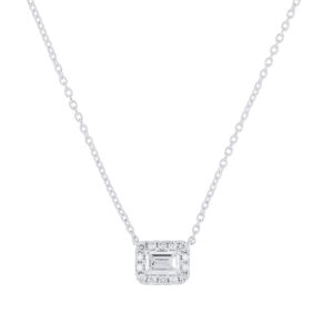 Gargantilla de oro blanco con diamantes