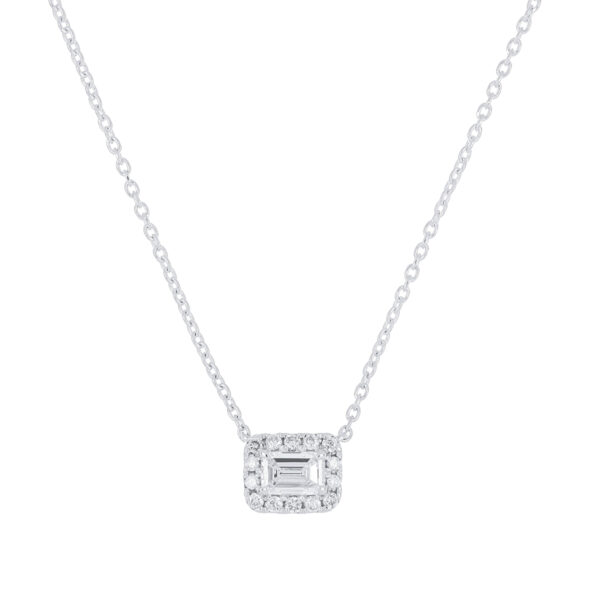 Gargantilla de oro blanco con diamantes