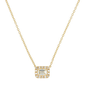 Gargantilla de oro amarillo y dije con diamantes