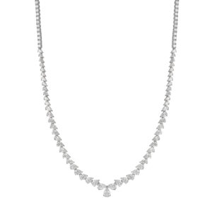 Gargantilla de Oro blanco con Diamantes