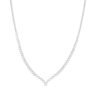 Gargantilla de oro blanco con Diamantes