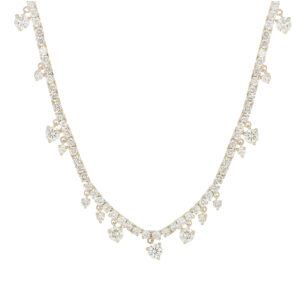 Gargantilla de Oro Amarillo con Diamantes