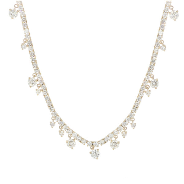 Gargantilla de Oro Amarillo con Diamantes