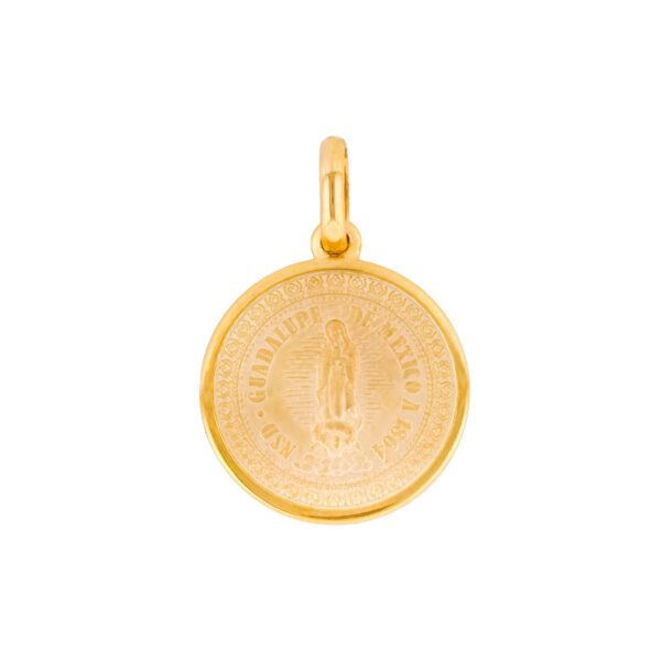 Medalla virgen de Guadalupe de oro