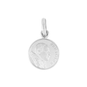 Medalla escapulario virgen de Guadalupe y Juan Pablo II de oro