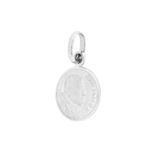 Medalla escapulario virgen de Guadalupe y Juan Pablo II de oro - Imagen 2
