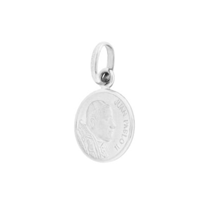 Medalla escapulario virgen de Guadalupe y Juan Pablo II de oro - Imagen 2