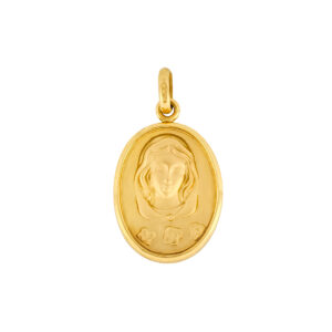 Medalla virgen rosa mística de oro