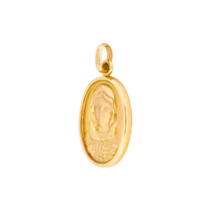 Medalla virgen rosa mística de oro - Imagen 2