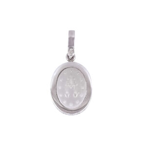 Medalla Virgen milagrosa de oro con diamantes - Imagen 3
