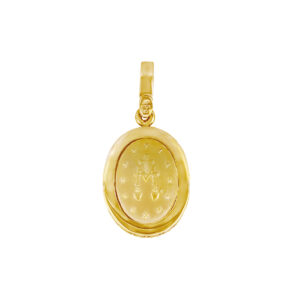 Medalla Virgen milagrosa de oro con diamantes - Imagen 3