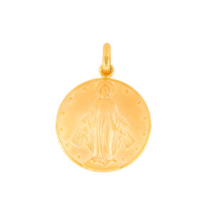 Medalla Virgen Milagrosa redonda de oro