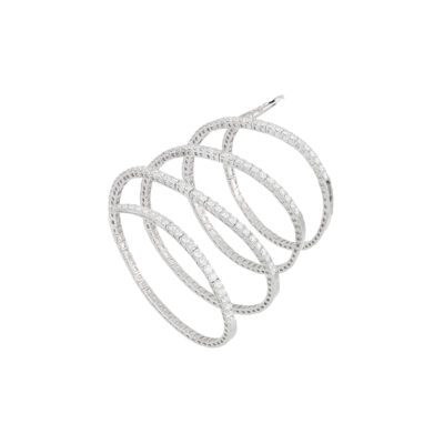 Aro en oro blanco con diamantes
