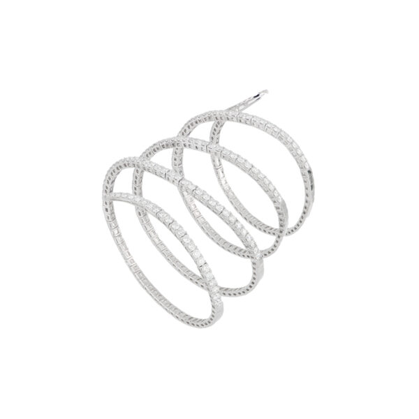 Aro en oro blanco con diamantes