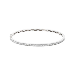 Aro en oro blanco con diamantes