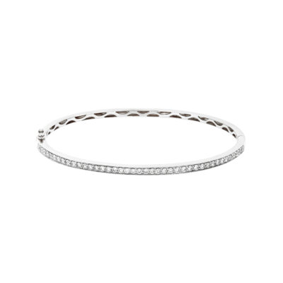 Aro en oro blanco con diamantes