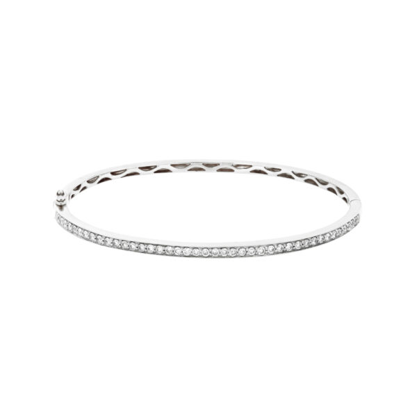 Aro en oro blanco con diamantes