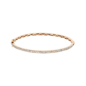 Aro en oro rosa con diamantes