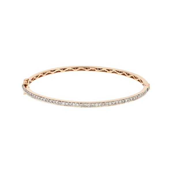 Aro en oro rosa con diamantes