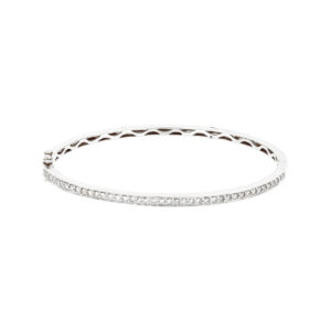 Aro en oro blanco con diamantes