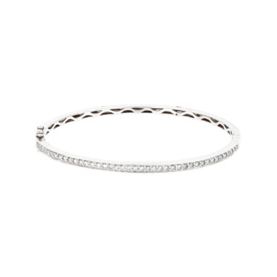 Aro en oro blanco con diamantes
