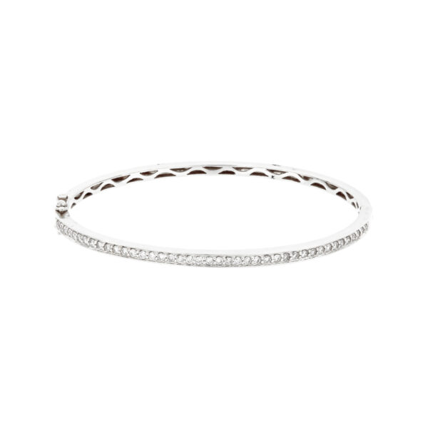 Aro en oro blanco con diamantes