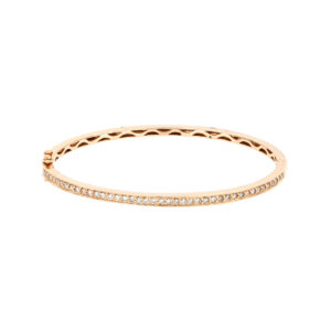 Aro en oro rosa con diamantes