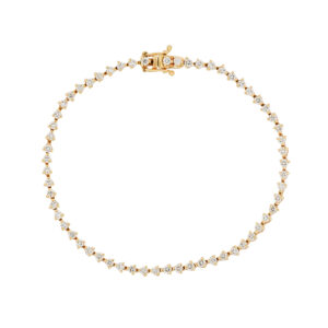 Pulsera tenis de oro con diamantes
