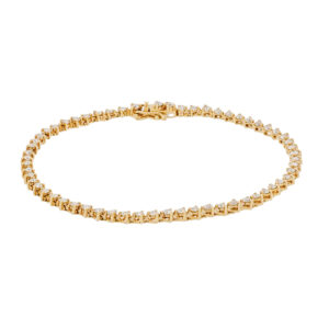 Pulsera tenis de oro con diamantes - Imagen 2