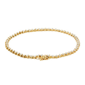 Pulsera tenis de oro con diamantes - Imagen 3