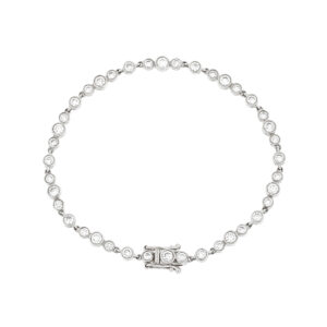 Pulsera tenis en oro blanco con diamantes