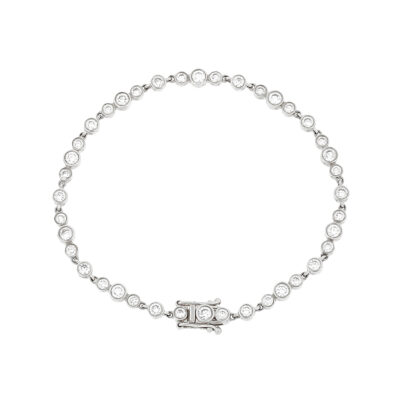 Pulsera tenis en oro blanco con diamantes
