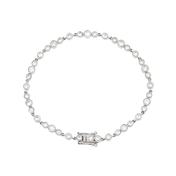 Pulsera tenis en oro blanco con diamantes