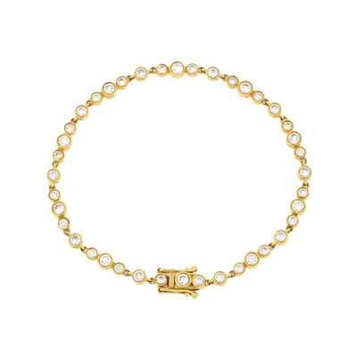 Pulsera tenis en oro con diamantes