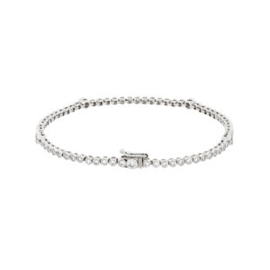 Pulsera tenis en oro blanco con diamantes