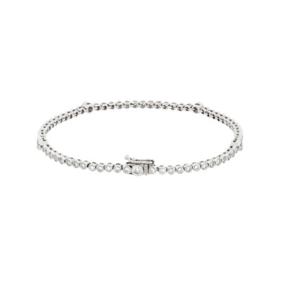 Pulsera tenis en oro blanco con diamantes