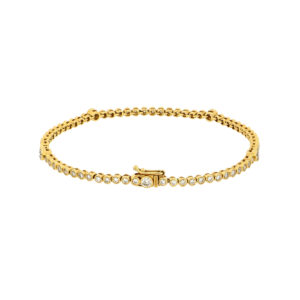 Pulsera tenis en oro con diamantes