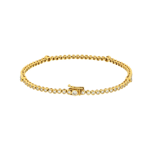 Pulsera tenis en oro con diamantes