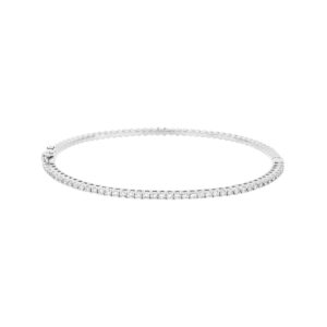 Aro en oro blanco con diamantes