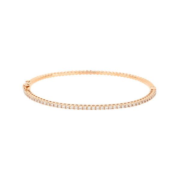 Aro en oro rosa con diamantes